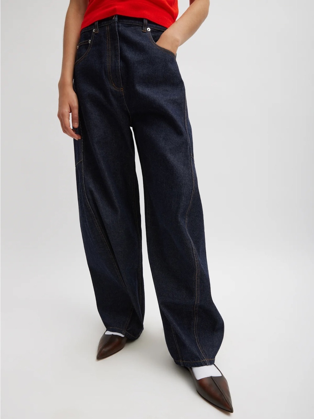 Tibi Sid Jeans in Dark Indigo
